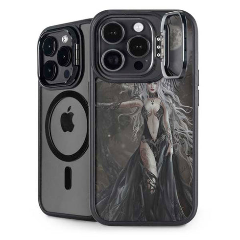 Gothic Princess with Silver Dragon by Nene Thomas iPhone Cases